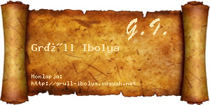 Grüll Ibolya névjegykártya